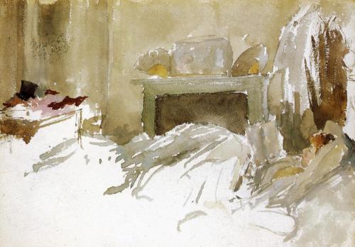 89_Resting in Bed — James McNeill Whistler